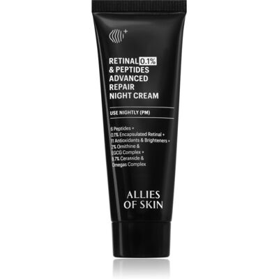 Allies of Skin 0.1% Retinal & Peptides Advanced Repair Night Cream Revitaliserende Nachtcrème 20 ml Allies of Skin 0.1% Retinal & Peptides Advanced Repair Night Cream Revitaliserende Nachtcrème 20 ml