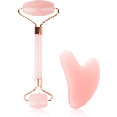 Brushworks Resin Rose Roller & Gua Sha Set voor Gezichtsverzorging Brushworks Resin Rose Roller & Gua Sha Set voor Gezichtsverzorging