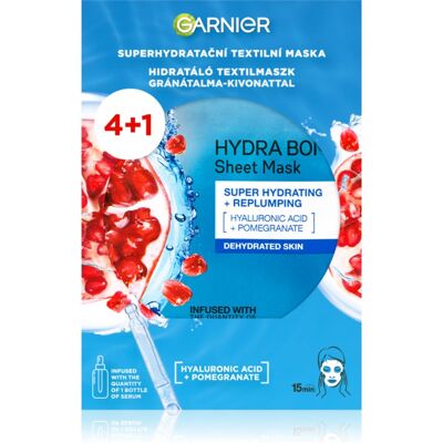 Garnier Textil Masks Hydra Bomb hydraterende sheet mask met Hyaluronzuur Garnier Textil Masks Hydra Bomb hydraterende sheet mask met Hyaluronzuur