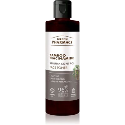 Green Pharmacy Bamboo & Niacinamide Face Toner Active Tonic voor Vette Huid 200 ml Green Pharmacy Bamboo & Niacinamide Face Toner Active Tonic voor Vette Huid 200 ml