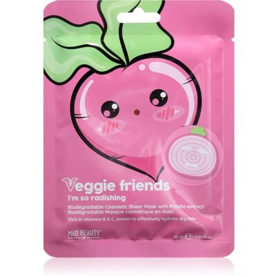 Mad Beauty Veggie Friends Radish Cellaag Masker met Hydraterende Werking 25 ml Mad Beauty Veggie Friends Radish Cellaag Masker met Hydraterende Werking 25 ml
