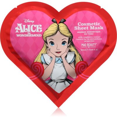 Mad Beauty Alice in Wonderland hydraterende sheet mask 25 ml Mad Beauty Alice in Wonderland hydraterende sheet mask 25 ml