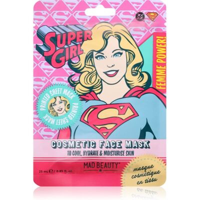 Mad Beauty DC Femme Power Supergirl hydraterende sheet mask 25 ml Mad Beauty DC Femme Power Supergirl hydraterende sheet mask 25 ml