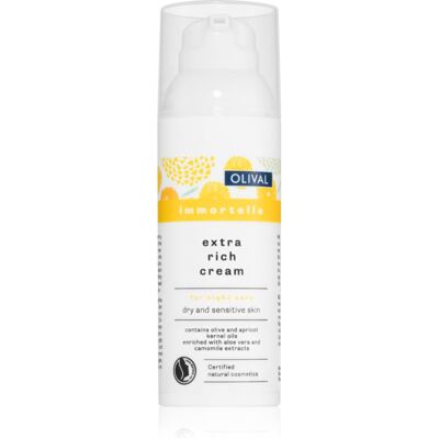 Olival Immortelle Nachtcrème - Voedende gezichtsverzorging voor droge, gevoelige huid Olival Immortelle Nachtcrème - Voedende gezichtsverzorging voor droge, gevoelige huid