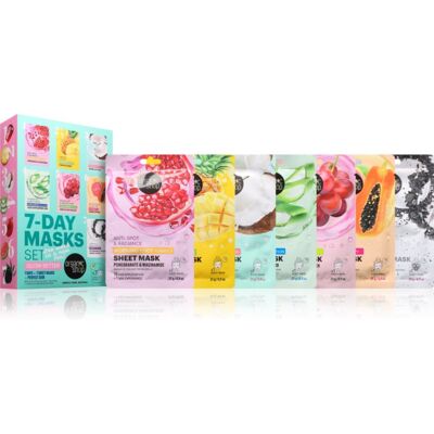 Organic Shop 7-Day Masks Set Glow Better Sheetmaskerset Organic Shop 7-Day Masks Set Glow Better Sheetmaskerset