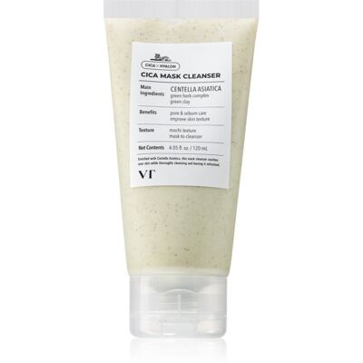 VT Cosmetics Cica Mask Cleanser Reinigend Gezichtsmasker met Hydraterende Werking 120 ml VT Cosmetics Cica Mask Cleanser Reinigend Gezichtsmasker met Hydraterende Werking 120 ml
