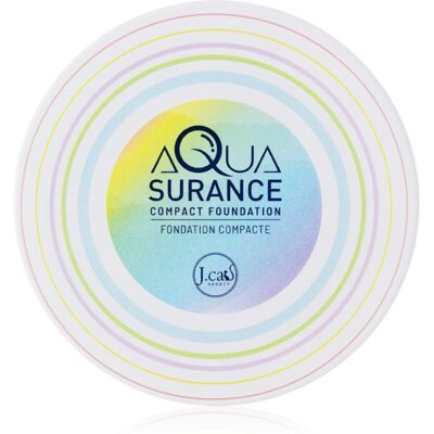 J.Cat Beauty Aquasurance Compacte Poeder Foundation voor Gemiddeld tot Volle Dekking Tint 100 Porcelain 9 g J.Cat Beauty Aquasurance Compacte Poeder Foundation voor Gemiddeld tot Volle Dekking Tint 100 Porcelain 9 g