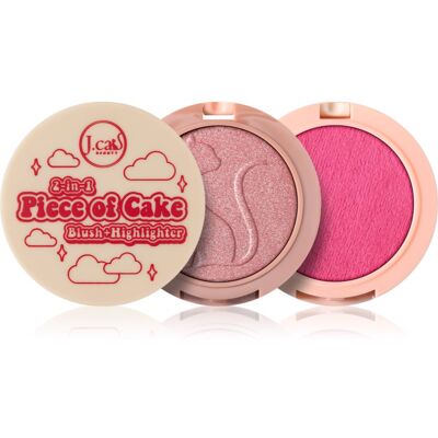 J.Cat Beauty 2 In 1 Piece Of Cake Blush met Verhelder Tint 104 Having Fairy Good Day 12.1 g J.Cat Beauty 2 In 1 Piece Of Cake Blush met Verhelder Tint 104 Having Fairy Good Day 12.1 g