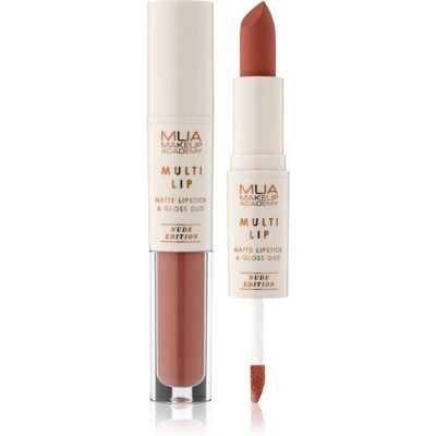 MUA Makeup Academy Multi Lip Nude Edition Langaanhoudende lippenstift en lipgloss Duo Tint Classic 3.2 g MUA Makeup Academy Multi Lip Nude Edition Langaanhoudende lippenstift en lipgloss Duo Tint Classic 3.2 g