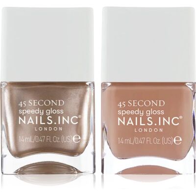 Nails Inc. 45 Second Mocha Mousse nagellak set Nails Inc. 45 Second Mocha Mousse nagellak set