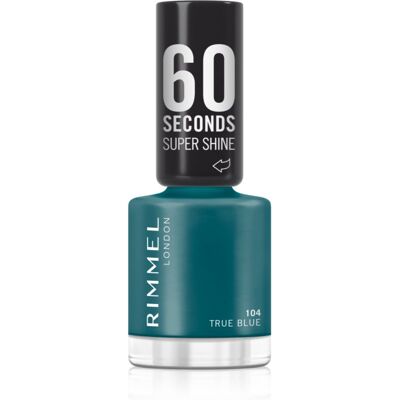 Rimmel 60 Seconds Super Shine Nagellak Tint 104 True Blue 8 ml Rimmel 60 Seconds Super Shine Nagellak Tint 104 True Blue 8 ml