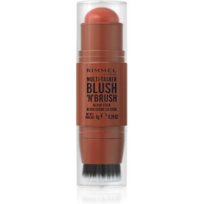 Rimmel Multi-Tasker Blush'N'brush blush in stick met penseel Tint 300 Nearly Suede 8 g Rimmel Multi-Tasker Blush'N'brush blush in stick met penseel Tint 300 Nearly Suede 8 g