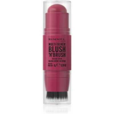 Rimmel Multi-Tasker Blush'N'brush blush in stick met penseel Tint 200 Fushia Glam 8 g Rimmel Multi-Tasker Blush'N'brush blush in stick met penseel Tint 200 Fushia Glam 8 g