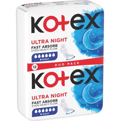 Kotex Ultra Comfort Night - Inlegkruisjes Kotex Ultra Comfort Night - Inlegkruisjes