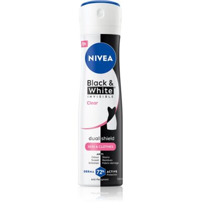 Nivea Invisible Black & White Clear Antiperspirant - 150ml Nivea Invisible Black & White Clear Antiperspirant - 150ml