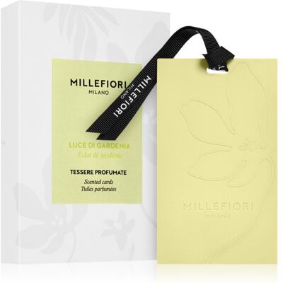 Millefiori Milano Laundry Luce Di Gardenia geur kaart 3 st Millefiori Milano Laundry Luce Di Gardenia geur kaart 3 st