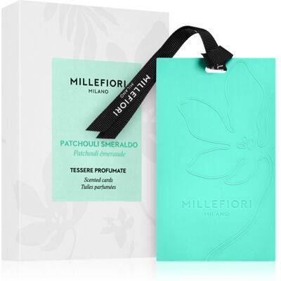Millefiori Milano Laundry Patchouli Smeraldo geur kaart 3 st Millefiori Milano Laundry Patchouli Smeraldo geur kaart 3 st