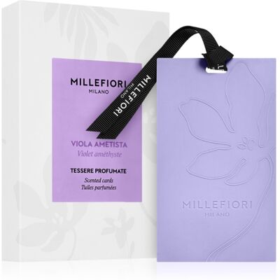 Millefiori Milano Laundry Viola Ametista geur kaart 3 st Millefiori Milano Laundry Viola Ametista geur kaart 3 st