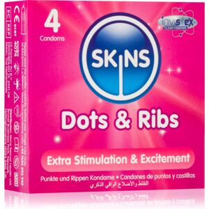 Skins Vanille Dots & Ribs Condomen - 4 stuks Skins Vanille Dots & Ribs Condomen - 4 stuks