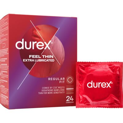 Durex Feel Thin Extra Lubricated Condooms - Condooms Durex Feel Thin Extra Lubricated Condooms - Condooms