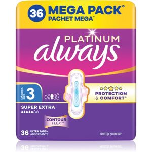 Always Platinum Super Extra Size 3 maandverband met vleugels 36 st Always Platinum Super Extra Size 3 maandverband met vleugels 36 st