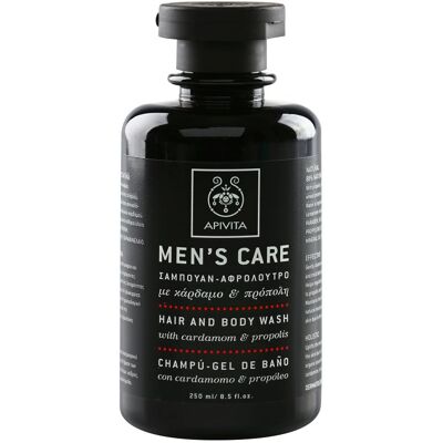 Apivita Men's Care Hair and Body Wash with Cardamon & Propolis Shampoo en Douchegel 2in1 250 ml Apivita Men's Care Hair and Body Wash with Cardamon & Propolis Shampoo en Douchegel 2in1 250 ml