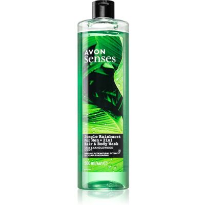 Avon Senses Jungle Rainburst Shampoo en Douchegel 2in1 500 ml Avon Senses Jungle Rainburst Shampoo en Douchegel 2in1 500 ml
