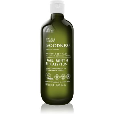 Baylis & Harding Goodness Awaken Senses Verfrissende Douchegel geuren Lime, Mint & Eucalyptus 500 ml Baylis & Harding Goodness Awaken Senses Verfrissende Douchegel geuren Lime, Mint & Eucalyptus 500 ml