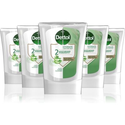 Dettol Soft on Skin Set navulling voor contactloze zeepdispenser handige verpakking Aloe Vera Dettol Soft on Skin Set navulling voor contactloze zeepdispenser handige verpakking Aloe Vera