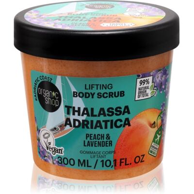 Organic Shop Body Scrub Thalassa Adriatica Body scrub met Lifting Effect geuren Peach & Lavender 300 ml Organic Shop Body Scrub Thalassa Adriatica Body scrub met Lifting Effect geuren Peach & Lavender 300 ml