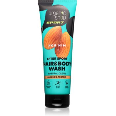 Organic Shop Sport Almond & Protein Douchegel voor Lichaam en Haar voor Mannen 200 ml Organic Shop Sport Almond & Protein Douchegel voor Lichaam en Haar voor Mannen 200 ml
