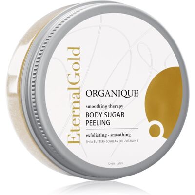 Organique Eternal Gold Smoothing Therapy Verzachtende Suikerpeeling met Glitters 200 g Organique Eternal Gold Smoothing Therapy Verzachtende Suikerpeeling met Glitters 200 g