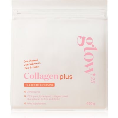 Glow25 Collagen Plus gehydroliseerde collageen met Vitamine C 450 g Glow25 Collagen Plus gehydroliseerde collageen met Vitamine C 450 g
