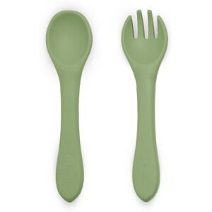Petite&Mars Take&Match Silicone Cutlery bestek Sweet Pea 6m+ 2 st Petite&Mars Take&Match Silicone Cutlery bestek Sweet Pea 6m+ 2 st