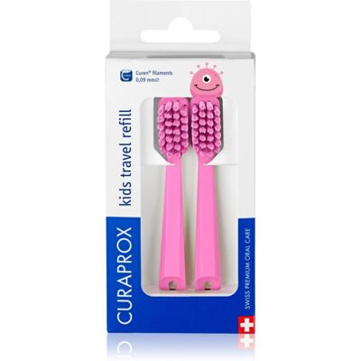 Curaprox Kids Travel refill Vervangende Opzetstuk voor Tandenborstel Pink 2 st Curaprox Kids Travel refill Vervangende Opzetstuk voor Tandenborstel Pink 2 st