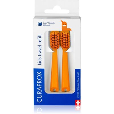 Curaprox Kids Travel refill Vervangende Opzetstuk voor Tandenborstel Orange 2 st Curaprox Kids Travel refill Vervangende Opzetstuk voor Tandenborstel Orange 2 st