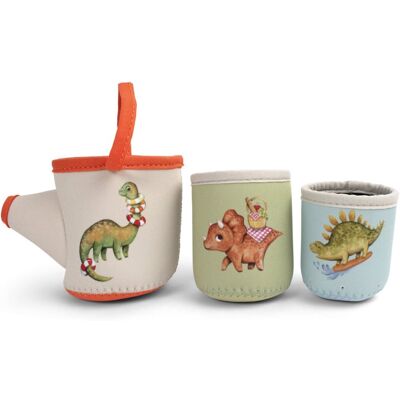 Filibabba Neopreen Bad speelgoed - Dino activiteit cups Filibabba Neopreen Bad speelgoed - Dino activiteit cups