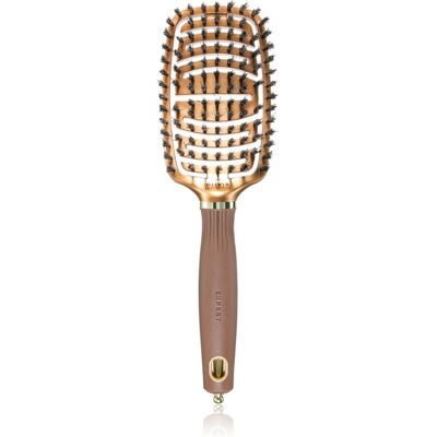 Olivia Garden Expert Flex platte haarborstel met Wildezwein Borstelharen Gold&Brown 1 st Olivia Garden Expert Flex platte haarborstel met Wildezwein Borstelharen Gold&Brown 1 st