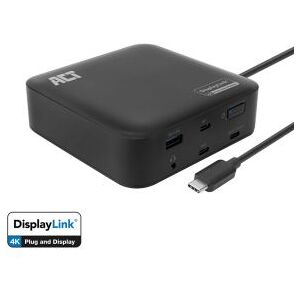 ACT ACT7150 USB-C Laptop Dock - 2x 4K Monitoren ACT ACT7150 USB-C Laptop Dock - 2x 4K Monitoren