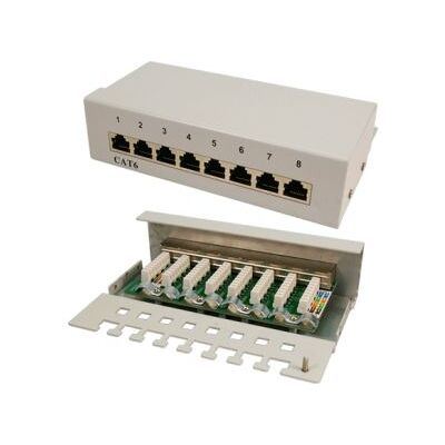 LogiLink NP0016A patch paneel, 8 poorten LogiLink NP0016A patch paneel, 8 poorten