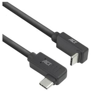ACT USB 3.0 10Gbps 60W USB Type-C (haaks horizontaal) - USB Type-C (haaks verticaal) 0.5m ACT USB 3.0 10Gbps 60W USB Type-C (haaks horizontaal) - USB Type-C (haaks verticaal) 0.5m