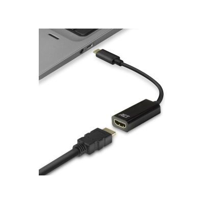 ACT USB-C naar HDMI female adapter 4K @ 30Hz ACT USB-C naar HDMI female adapter 4K @ 30Hz