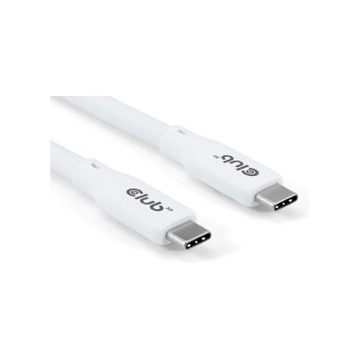 Club 3D Club3D USB4 Gen 3x2 20Gbps 240W USB Type-C 2m Wit Club 3D Club3D USB4 Gen 3x2 20Gbps 240W USB Type-C 2m Wit