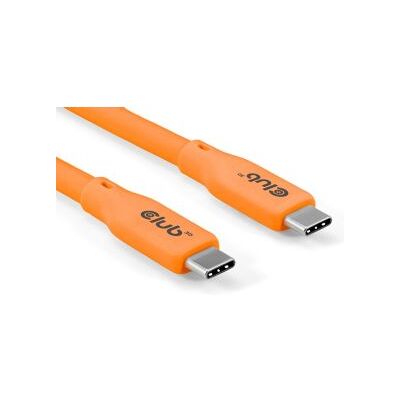 Club 3D Club3D USB4 Gen 3x2 20Gbps 240W USB Type-C 2m Oranje Club 3D Club3D USB4 Gen 3x2 20Gbps 240W USB Type-C 2m Oranje