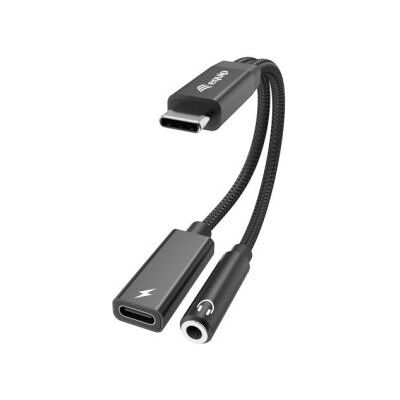 Equip 133470 USB-C USB-C / 3.5mm Audio Zwart Equip 133470 USB-C USB-C / 3.5mm Audio Zwart