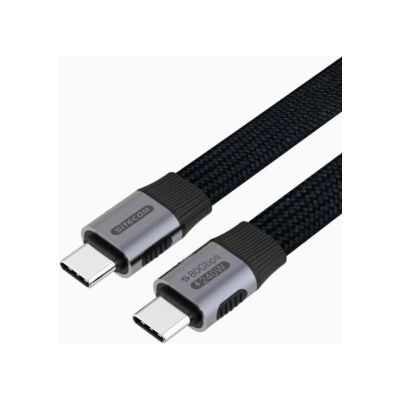 Sitecom USB-C to USB-C Full feature Flat Cable 80Gbps 8K 1.0m Black (Thunderbolt 5 compatible) Sitecom USB-C to USB-C Full feature Flat Cable 80Gbps 8K 1.0m Black (Thunderbolt 5 compatible)