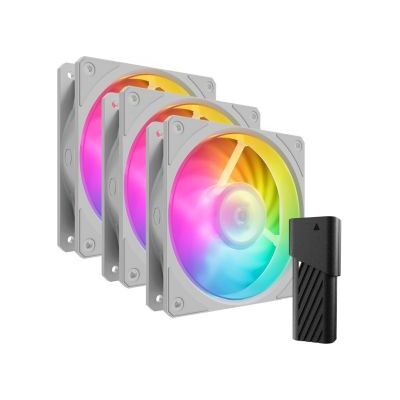 Cooler Master Mobius 120P ARGB White 3-Pack Fan Kit Cooler Master Mobius 120P ARGB White 3-Pack Fan Kit