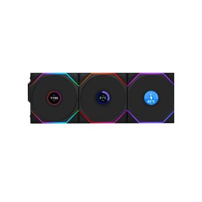 Lian-Li Lian Li UNI FAN TL Wireless LCD 120mm Black 3-pack Lian-Li Lian Li UNI FAN TL Wireless LCD 120mm Black 3-pack
