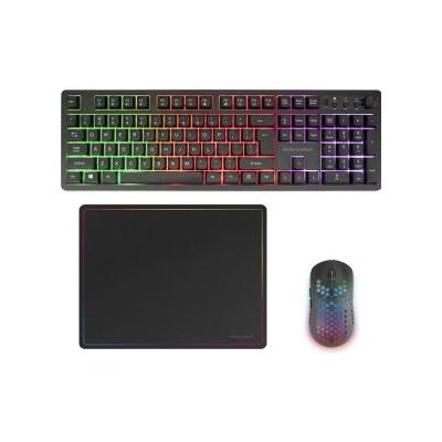 Mars Gaming MCPWX 3-in-1 Wireless Gaming Combo Zwart Mars Gaming MCPWX 3-in-1 Wireless Gaming Combo Zwart