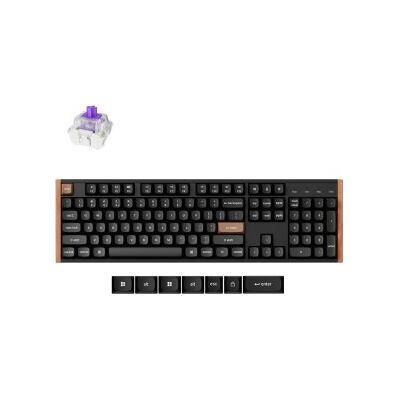 Keychron K10 HE Zwart Hout Magnetic Switch Draadloos Hall Effect Toetsenbord Keychron K10 HE Zwart Hout Magnetic Switch Draadloos Hall Effect Toetsenbord